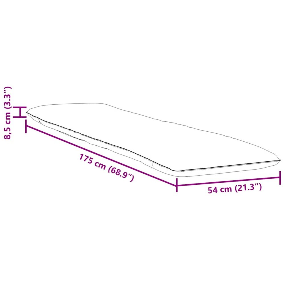 Ligstoel tuinstoel Inventief Inklapbaar 175X54X8,5 Cm Oxford Stof Zwart