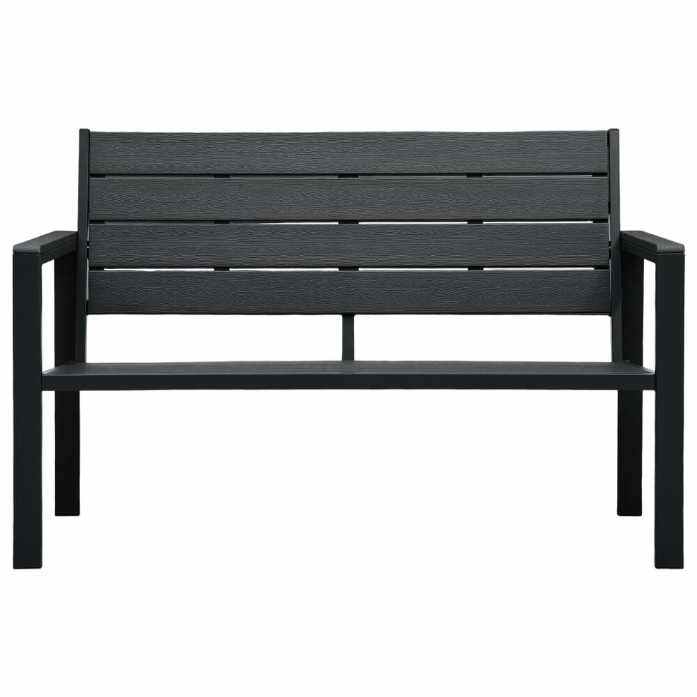 Tuinbank Harold Hout-Look 120 Cm Hdpe Zwart