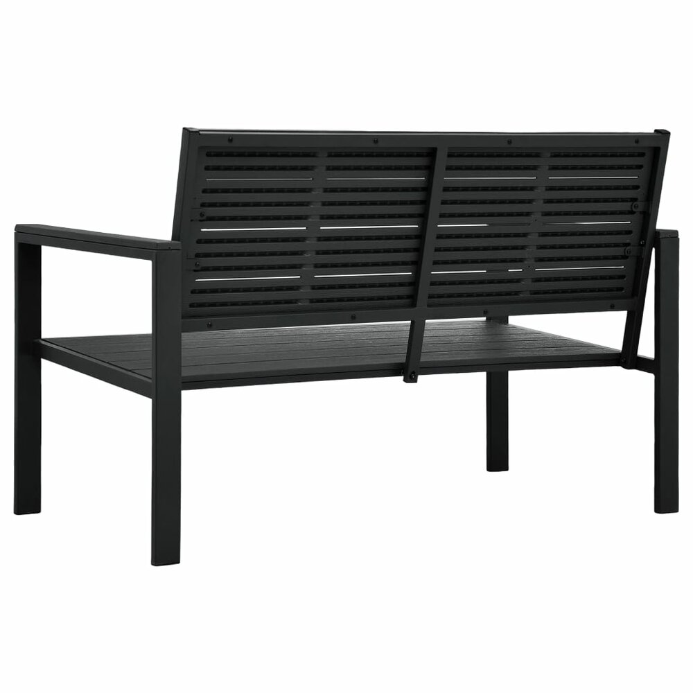Tuinbank Harold Hout-Look 120 Cm Hdpe Zwart
