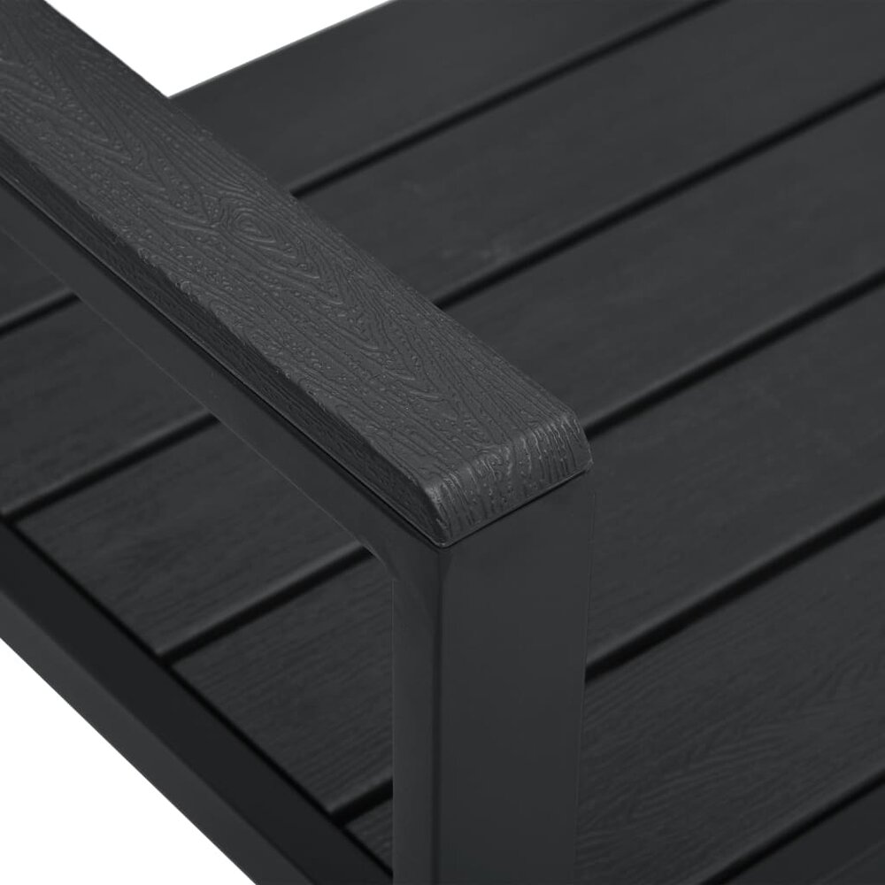 Tuinbank Harold Hout-Look 120 Cm Hdpe Zwart