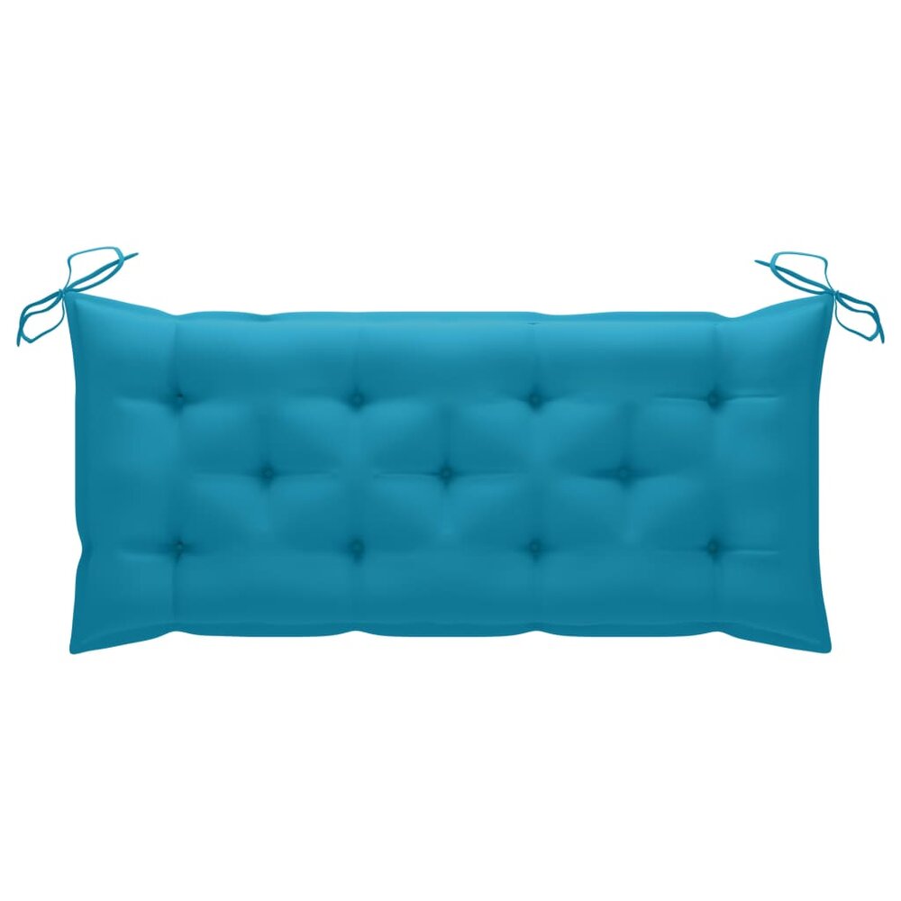 Tuinbank Guru met turquoise kussen 120 cm bamboe