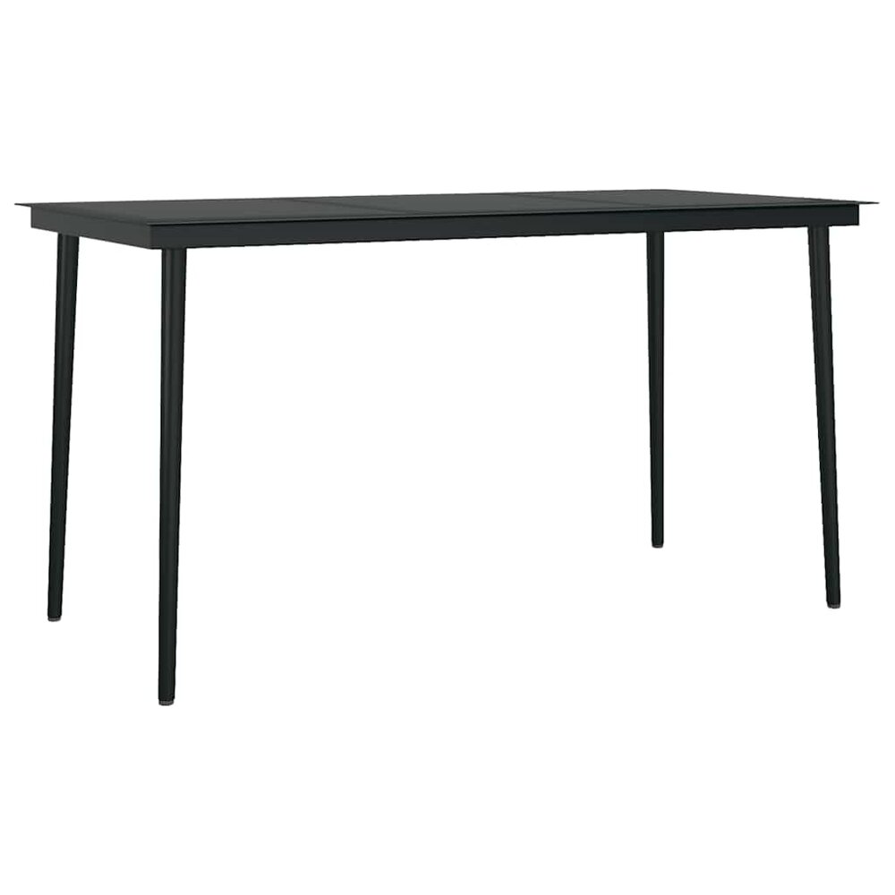 Tuinset Zwaan met kussens poly rattan en tafel met glas zwart