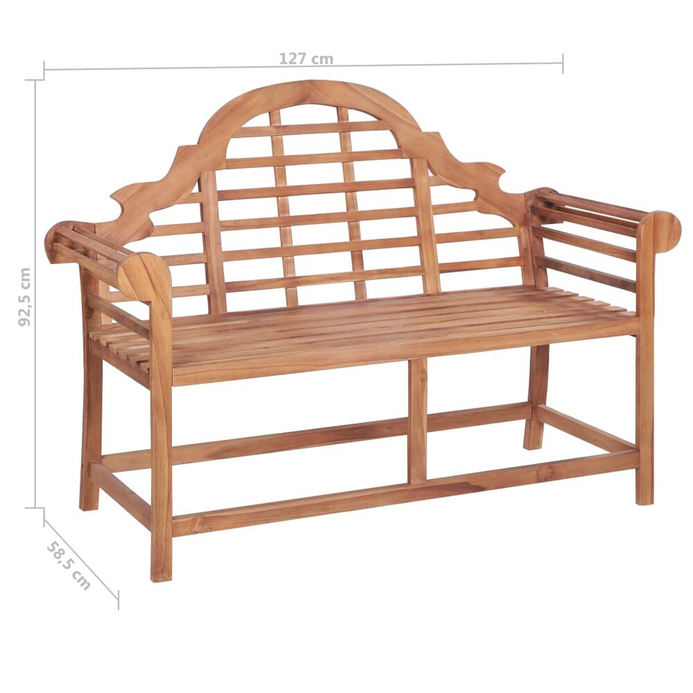 Tuinbank Cambridge 127x58,5x92,5 cm massief teakhout
