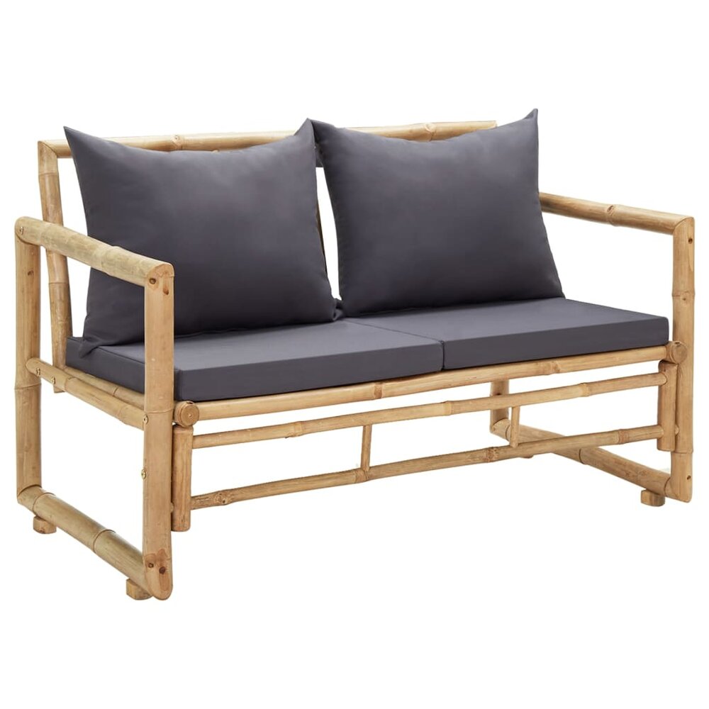 Tuinbank Fuji met kussens 115 cm bamboe