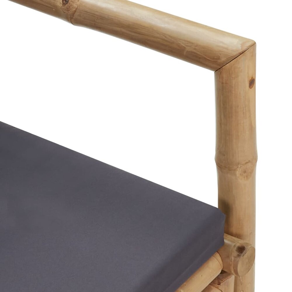Tuinbank Fuji met kussens 115 cm bamboe