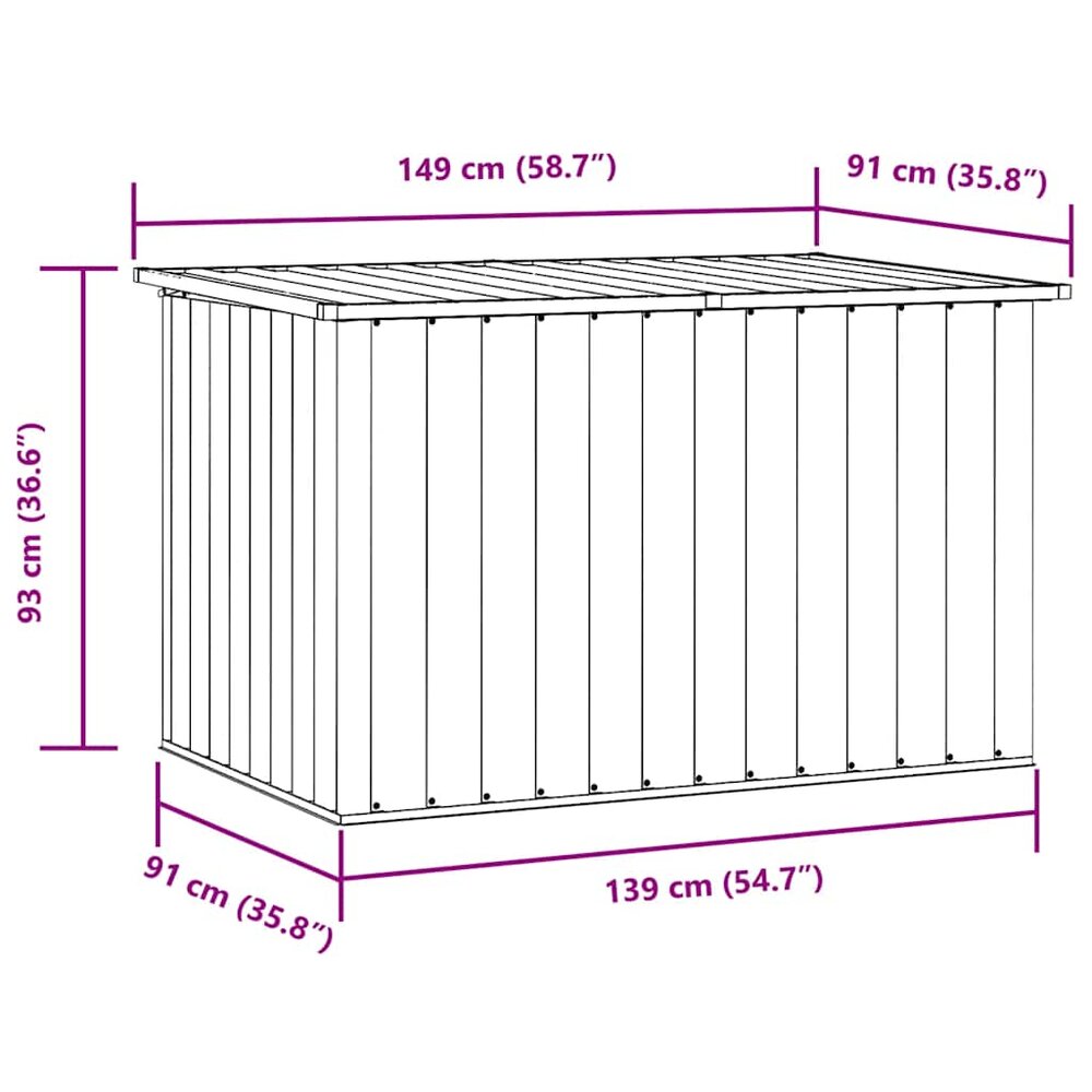 Tuinbox Atilla 149x99x93 cm groen