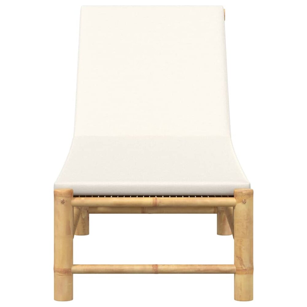 Ligstoel Moroso met kussens 55x199x30 cm bamboe
