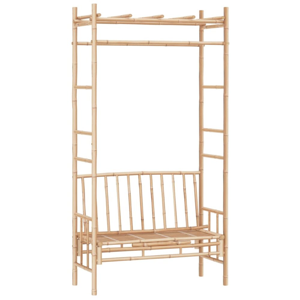 Tuinbank met pergola 220x116 cm bamboe