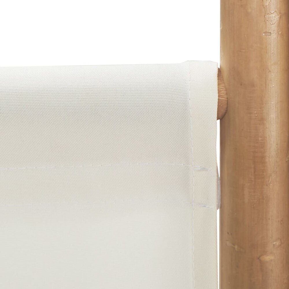 Kamerscherm Linda 4-panelen inklapbaar 160 cm bamboe en canvas