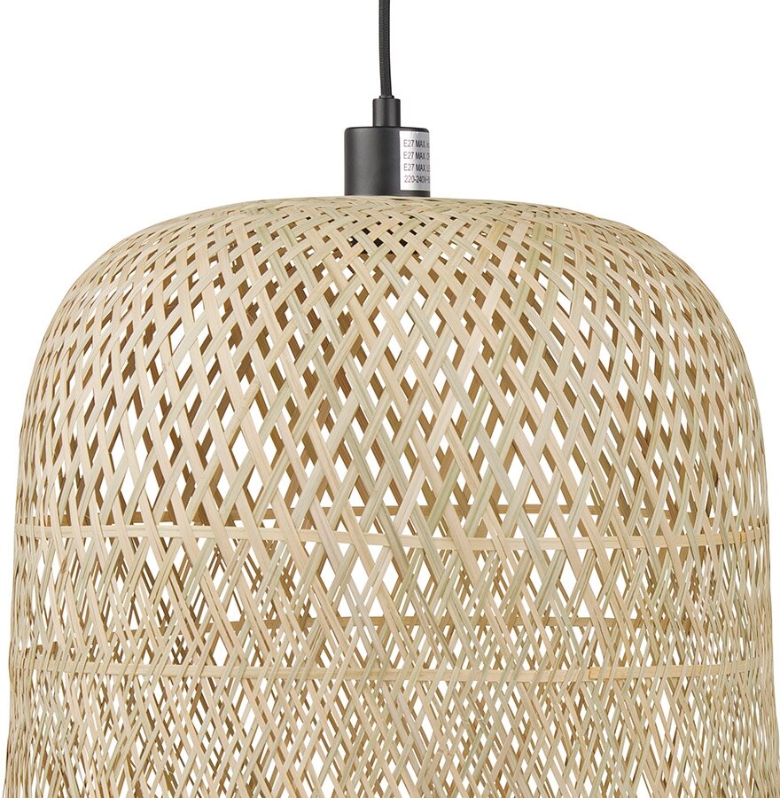 Hanglamp Sarina van natuurlijke bamboe gevlochten