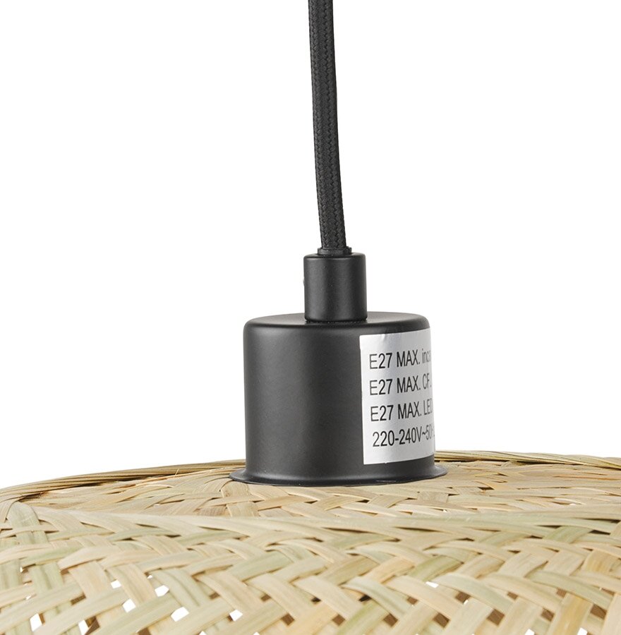 Hanglamp Sarina van natuurlijke bamboe gevlochten