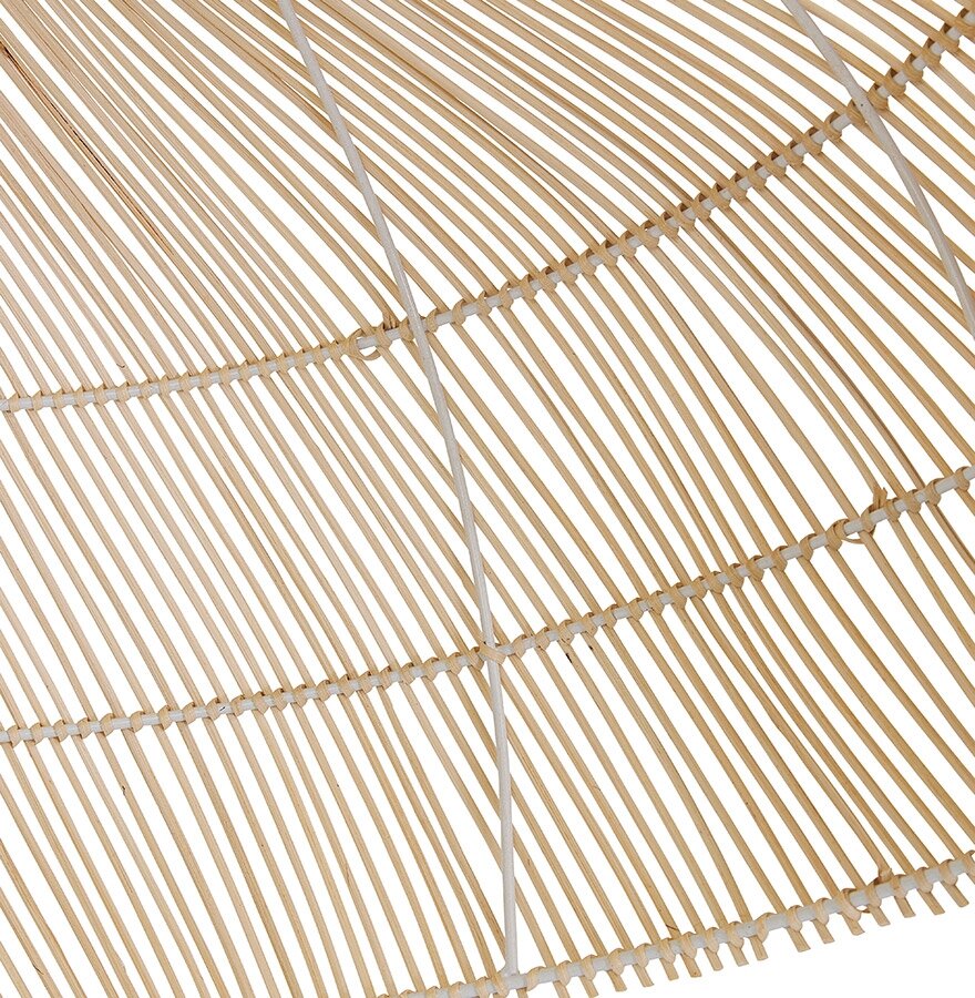 Hanglamp Canul rond 60cm van natuurlijk gevlochten rotan