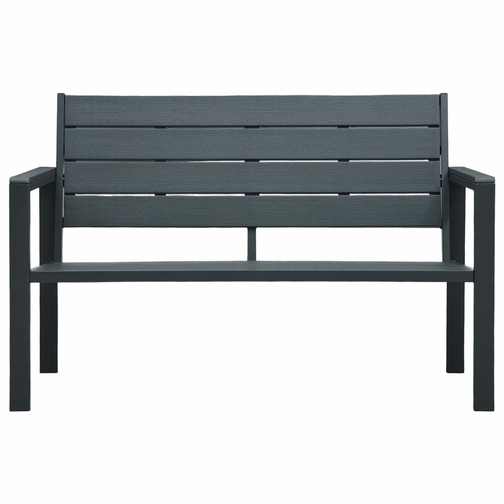 Tuinbank Trix hout-look 120 cm HDPE grijs