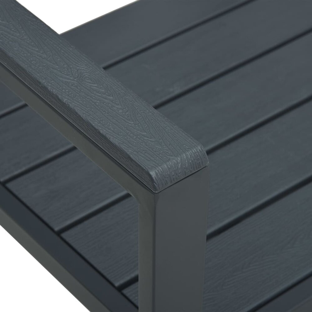 Tuinbank Trix hout-look 120 cm HDPE grijs