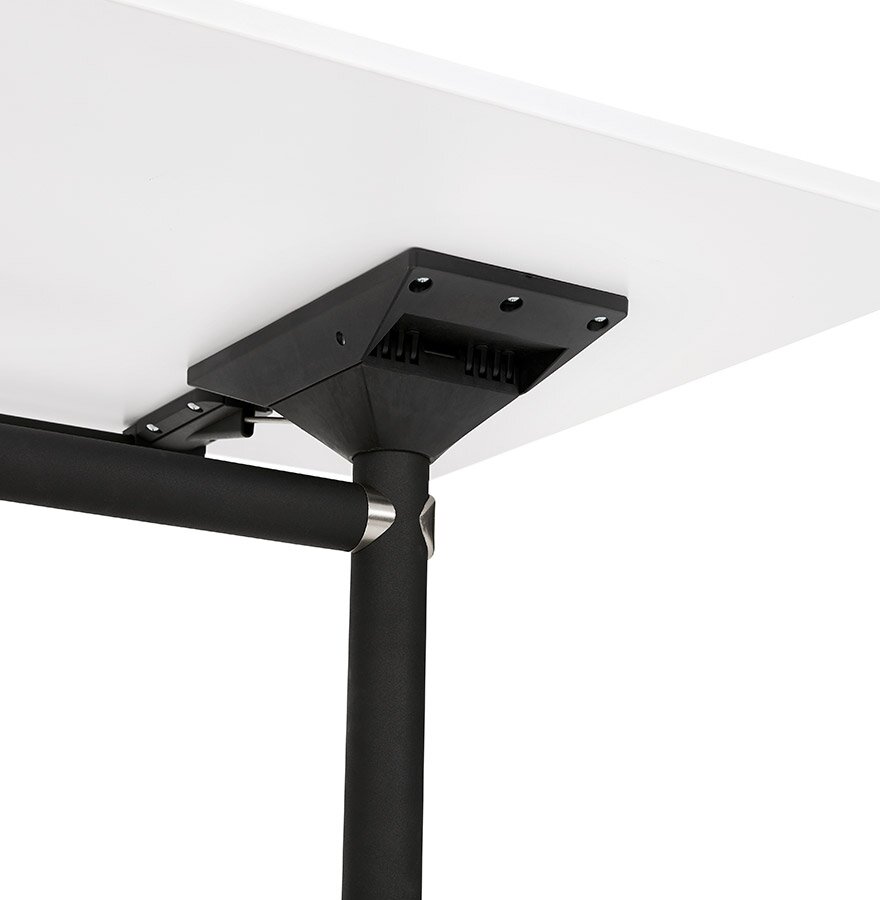 Groot opklapbaar bureau &#039;FLEXO&#039; wit op wielen - 160x80 cm