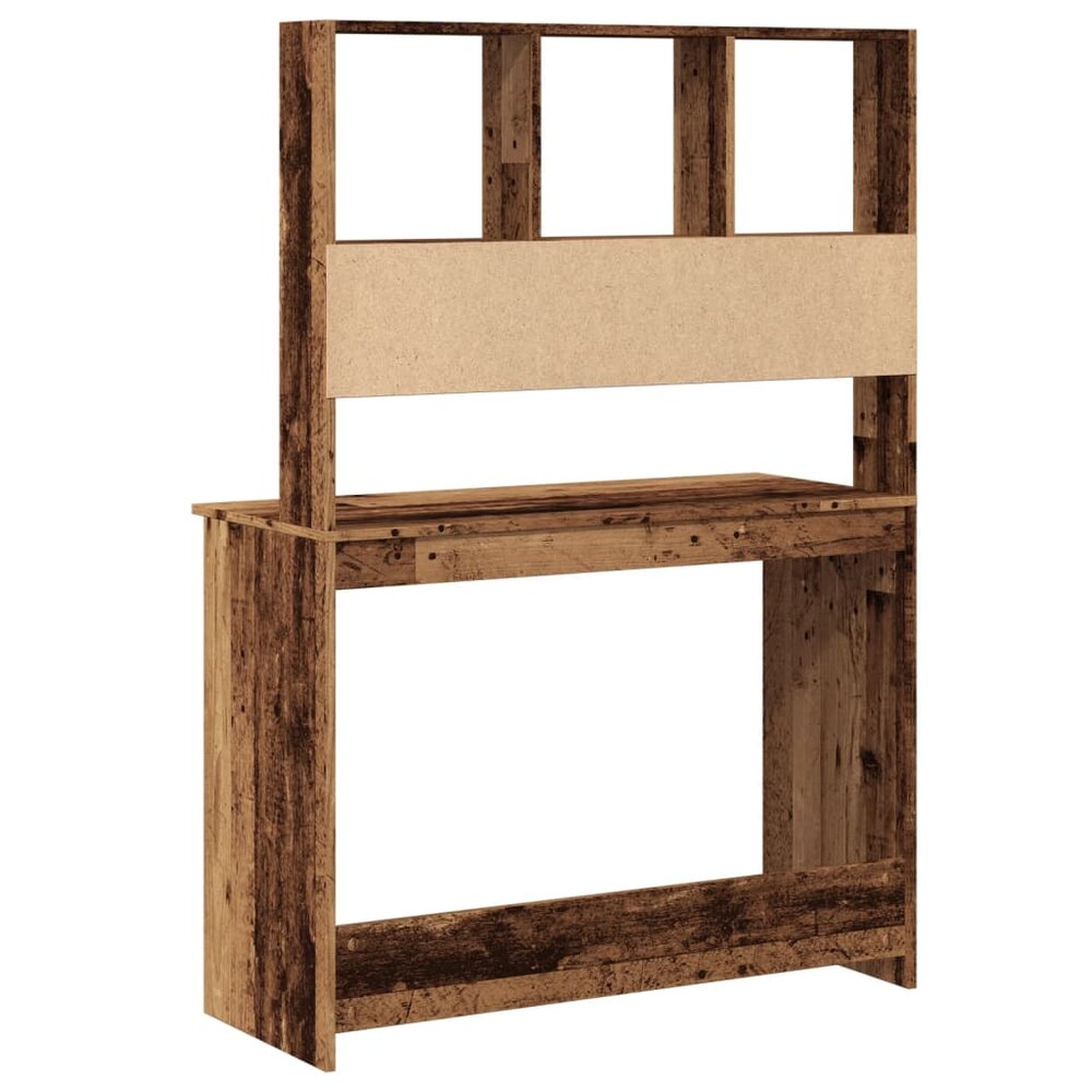 Bureau met schappen 102x45x148 cm houtkleurig