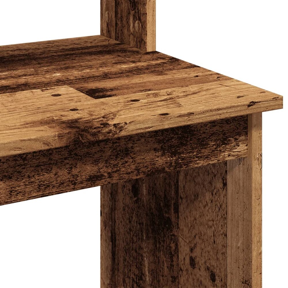 Bureau met schappen 102x45x148 cm houtkleurig