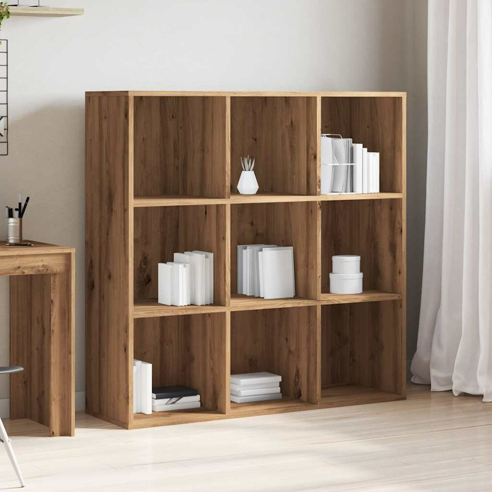 Boekenkast 98x29x97,5 cm artisanaal eikenkleur