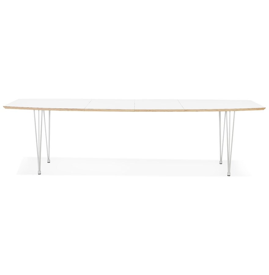 Eettafel Tadam - Wit blad met witte poten - Uitschuifbaar - 170(220-270)x100 cm 