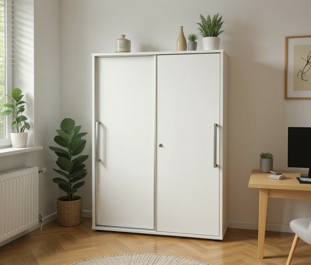 Kerkmann - Archiefkast schuifdeuren 100x40x183cm wit