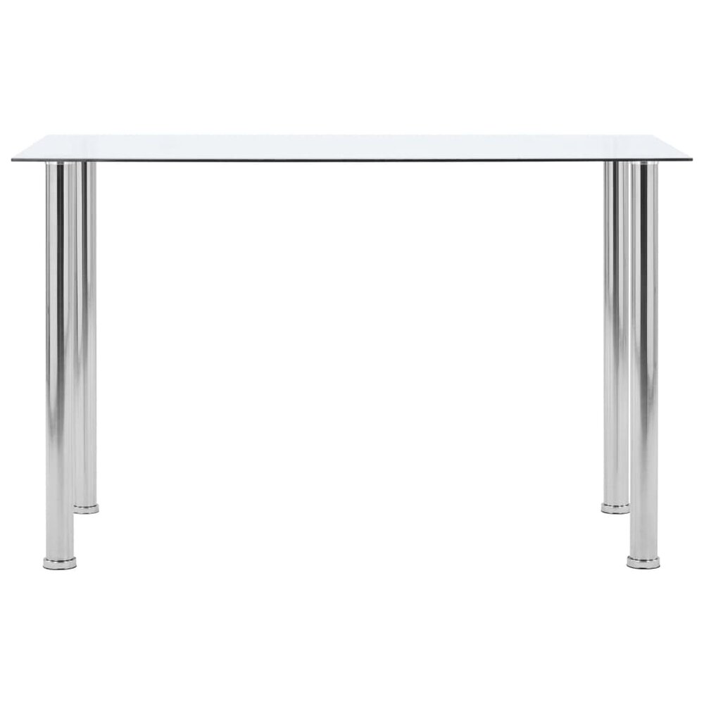 Smalle Eettafel Calli 120x60x75 cm gehard glas transparant
