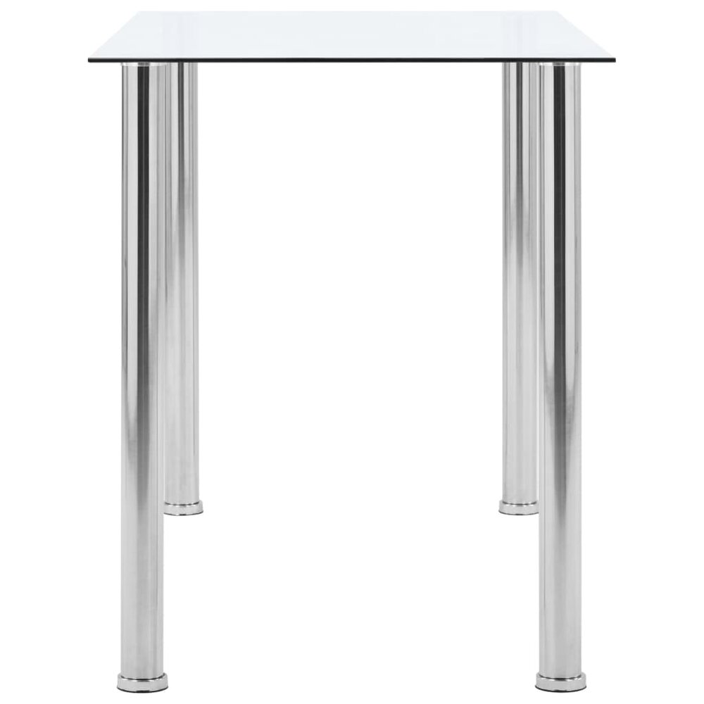 Smalle Eettafel Calli 120x60x75 cm gehard glas transparant