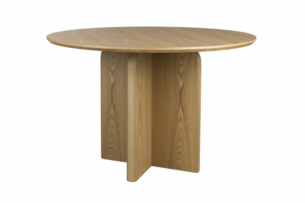 Eettafel Laurent naturel - rond 120x120 cm - licht bruin eiken hout