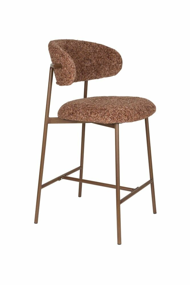 Counter chair Claes - Set 2 krukken - Stof terra - Poten hout