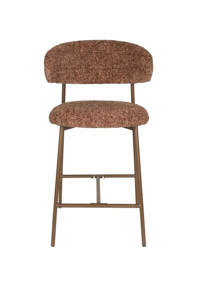 Counter chair Claes - Set 2 krukken - Stof terra - Poten hout