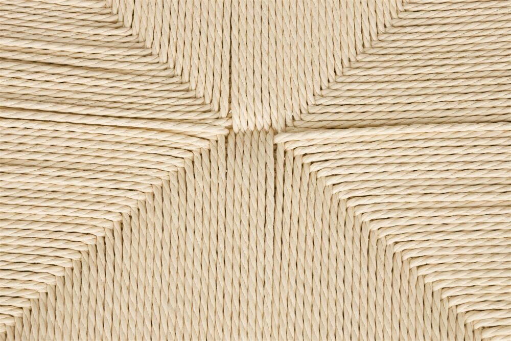 Eetkamerstoel CHE naturel - Set 2 - gevlochten zitting - metalen poten - beige