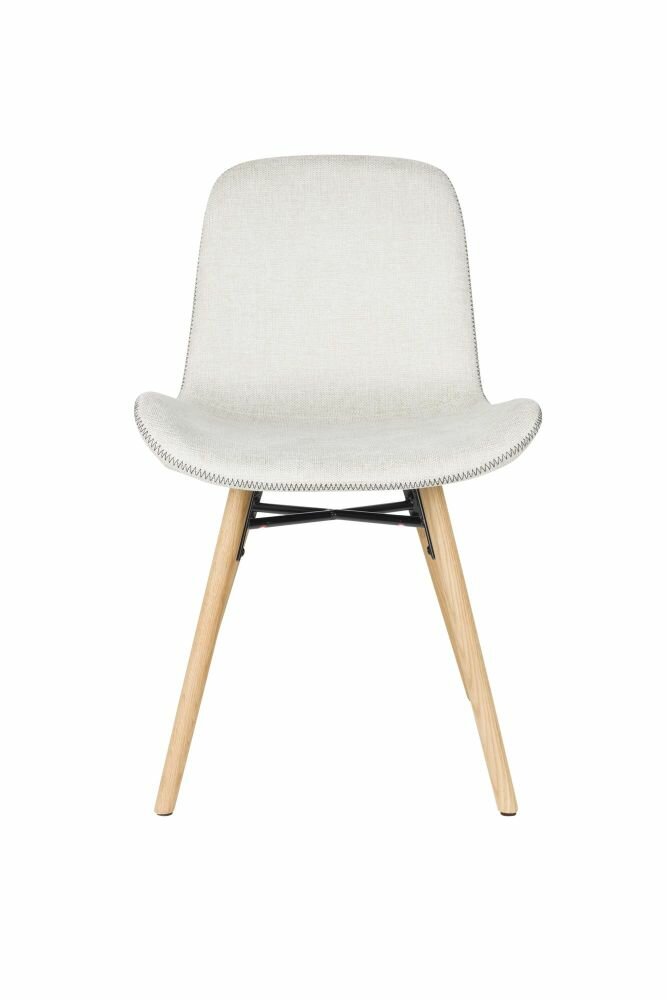 Eetkamerstoel Lester beige - Set 2 - gevlochten zitting - metalen poten 
