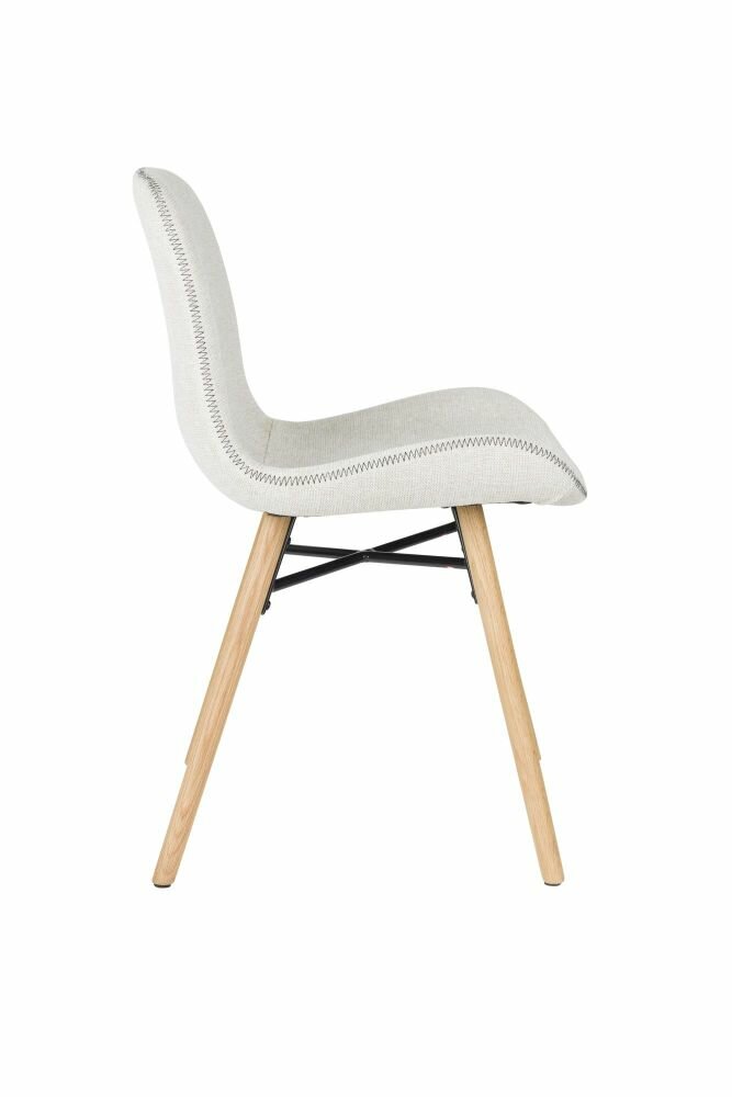 Eetkamerstoel Lester beige - Set 2 - gevlochten zitting - metalen poten 