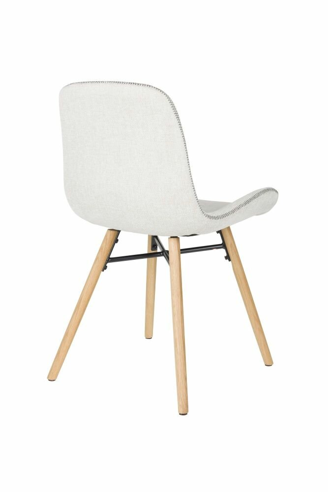 Eetkamerstoel Lester beige - Set 2 - gevlochten zitting - metalen poten 