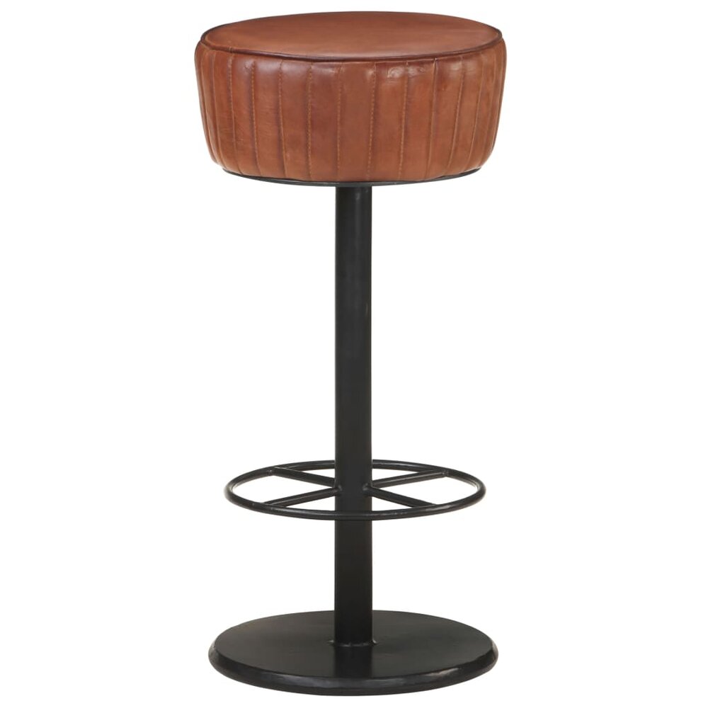 Barkruk Toog echt leer bruin - 76 cm hoog
