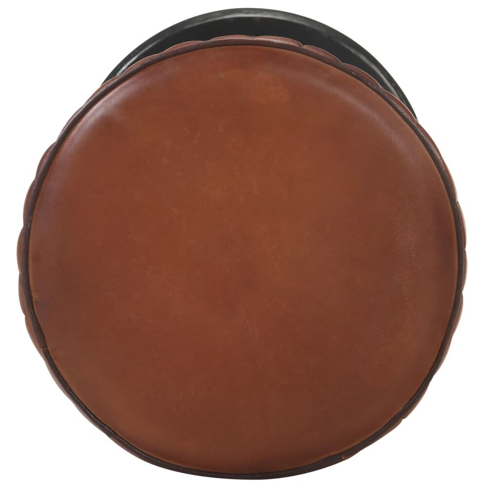 Barkruk Toog echt leer bruin - 76 cm hoog