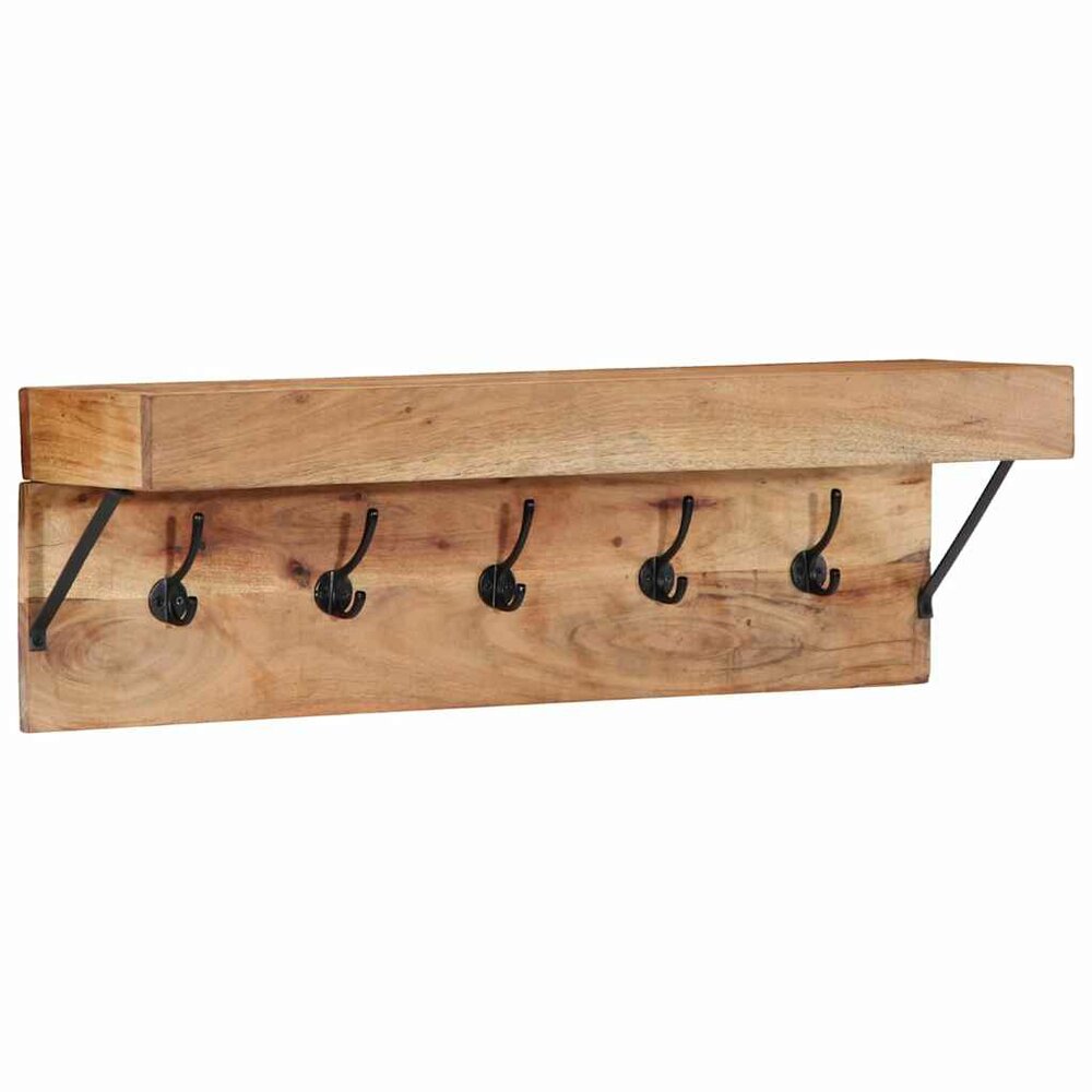 Kapstok Manny met plank Bruin 73 x 19 x 23 cm Massief acaciahout