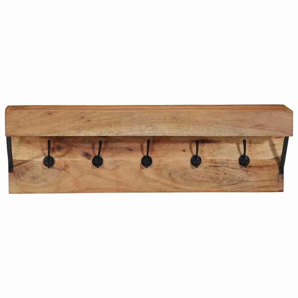 Kapstok Manny met plank Bruin 73 x 19 x 23 cm Massief acaciahout