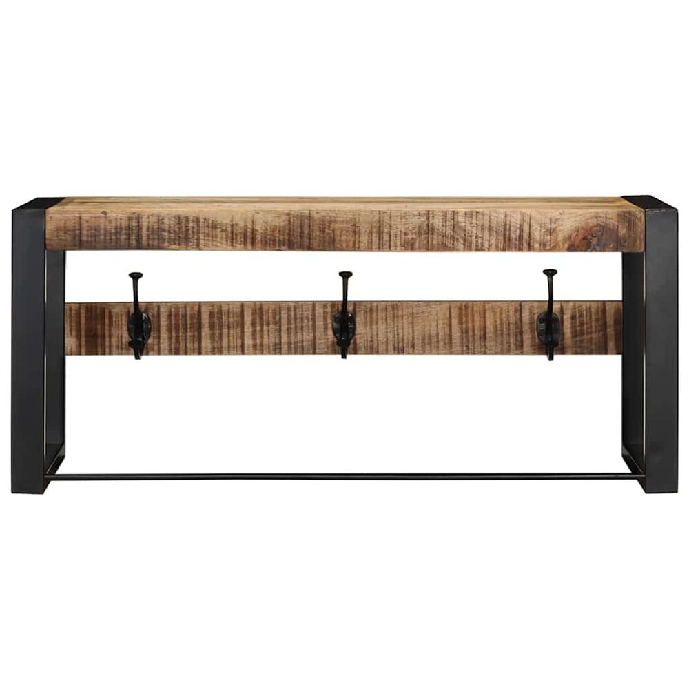 Kapstok Matthijs 80x35x35 cm massief ruw mangohout