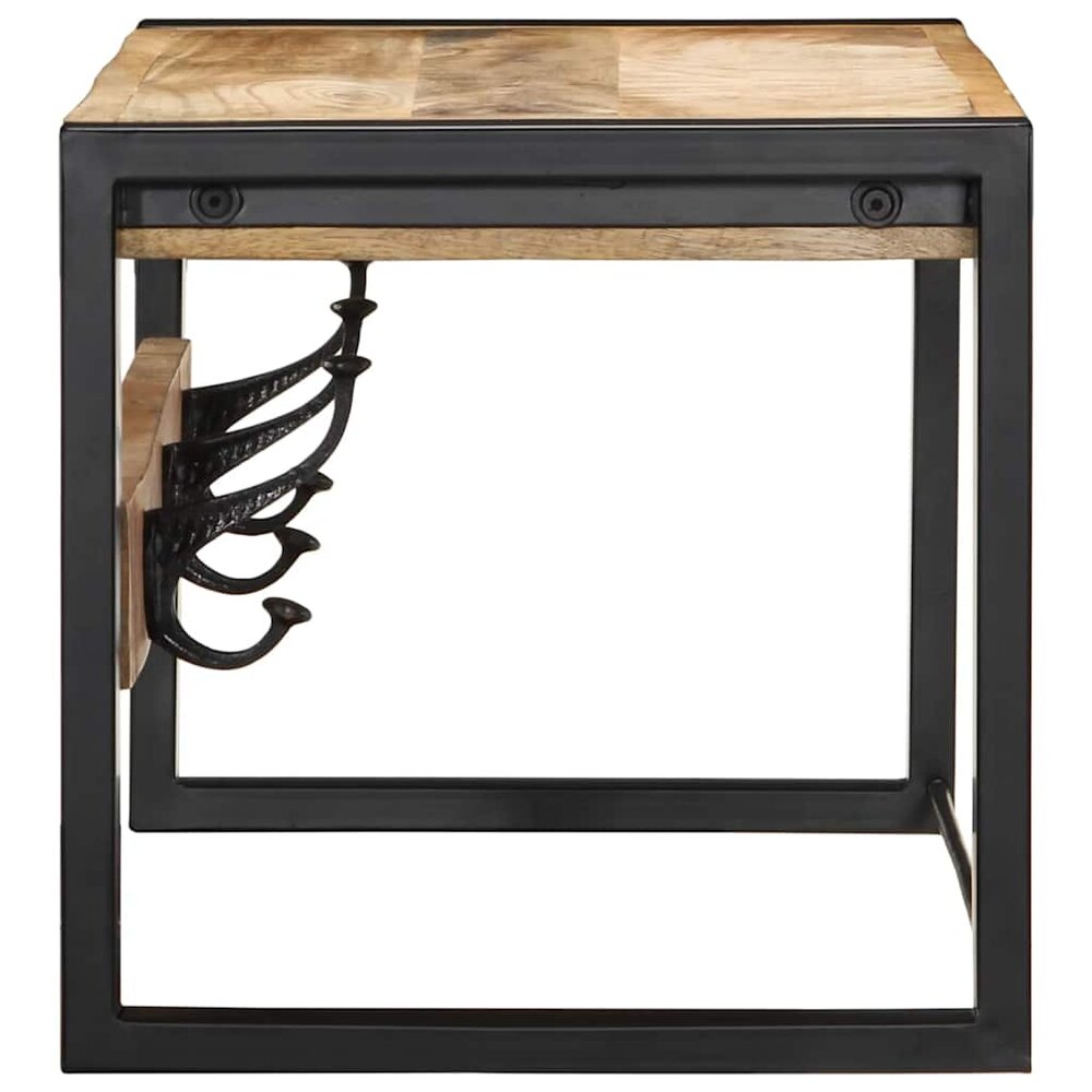 Kapstok Matthijs 80x35x35 cm massief ruw mangohout