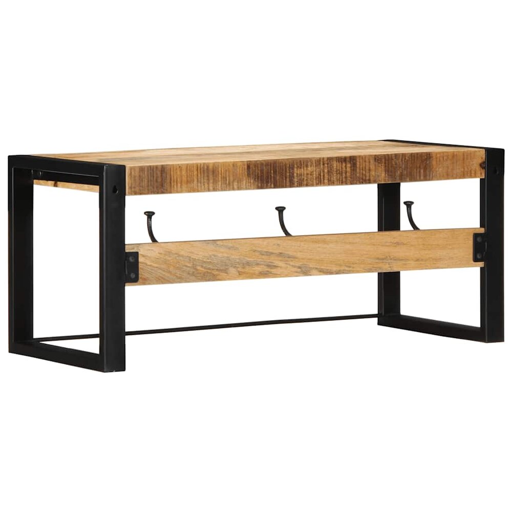 Kapstok Matthijs 80x35x35 cm massief ruw mangohout