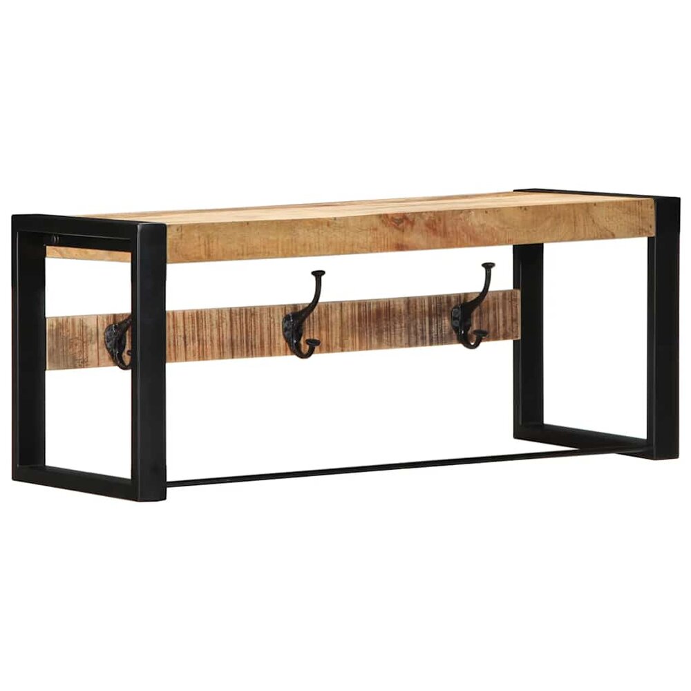 Kapstok Matthijs 80x35x35 cm massief ruw mangohout