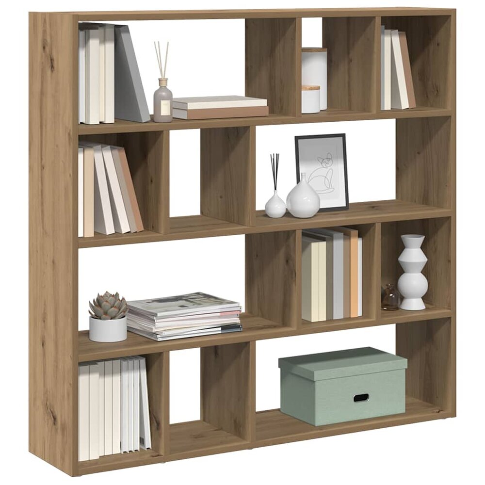Boekenkast - kamerscherm 105x24x102 cm Artisanaal eikenkleur