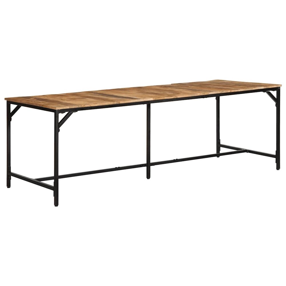 Eettafel Optima 220x90x75 cm massief hout ruw mangohout