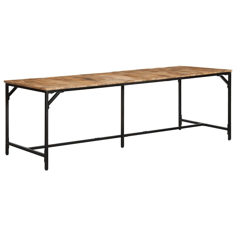 Eettafel Optima 220x90x75 cm massief hout ruw mangohout