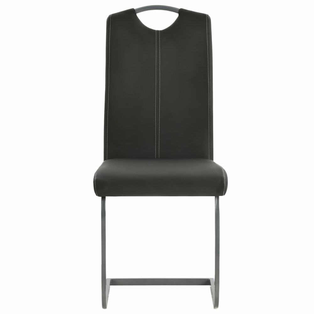 Eetkamerstoelen Jakob SET 2 st kunstleer grijs