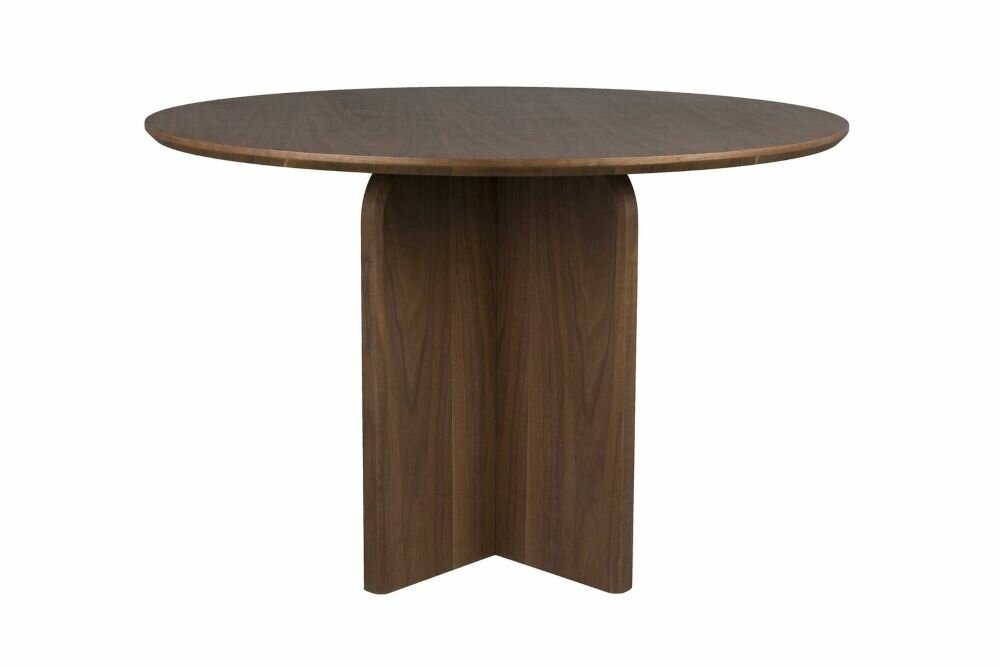 Eettafel Laurent walnut - rond 120x120 cm - donker bruin walnoten hout