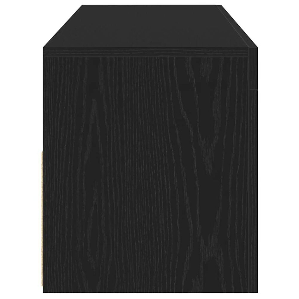 Tv-meubel Alpha met LED 120x35x40 cm hout zwart eike