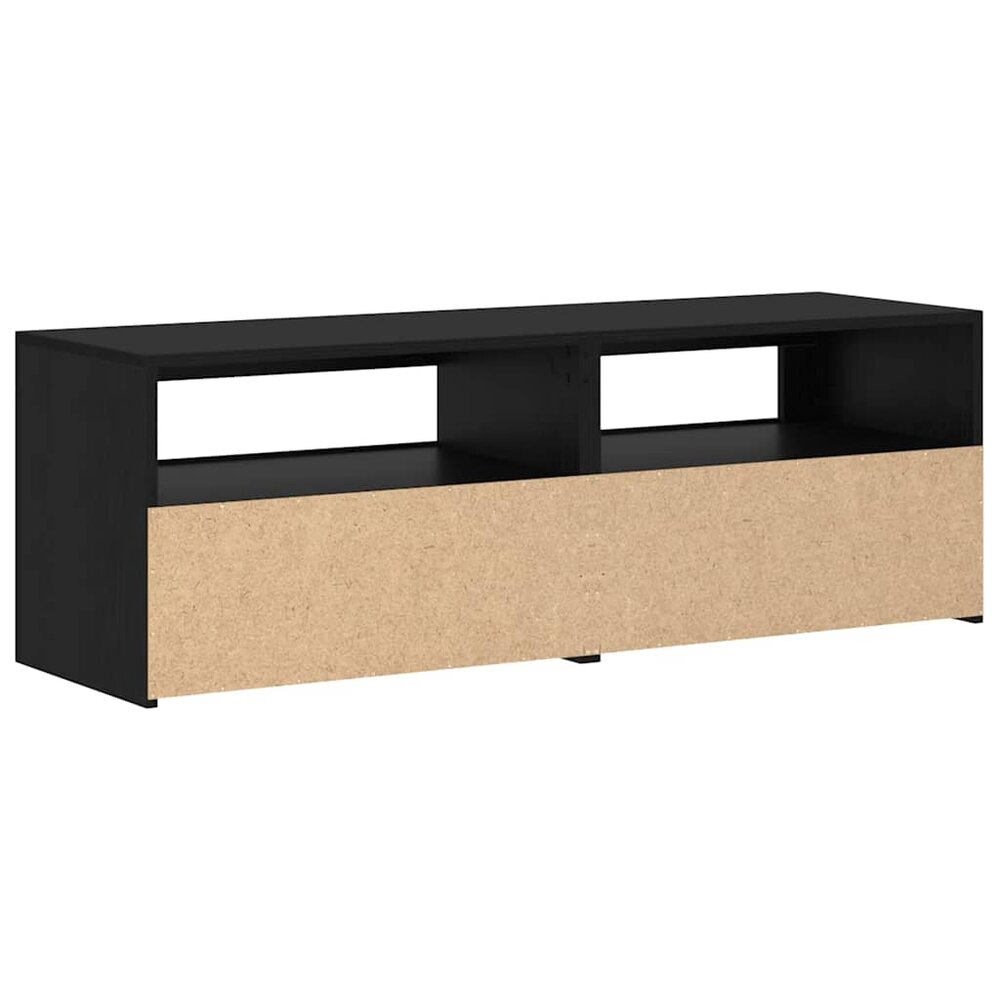 Tv-meubel Alpha met LED 120x35x40 cm hout zwart eike
