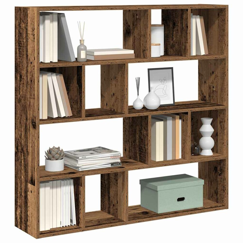 Boekenkast/kamerscherm Fox 105x24x102 cm oud houtkleurig