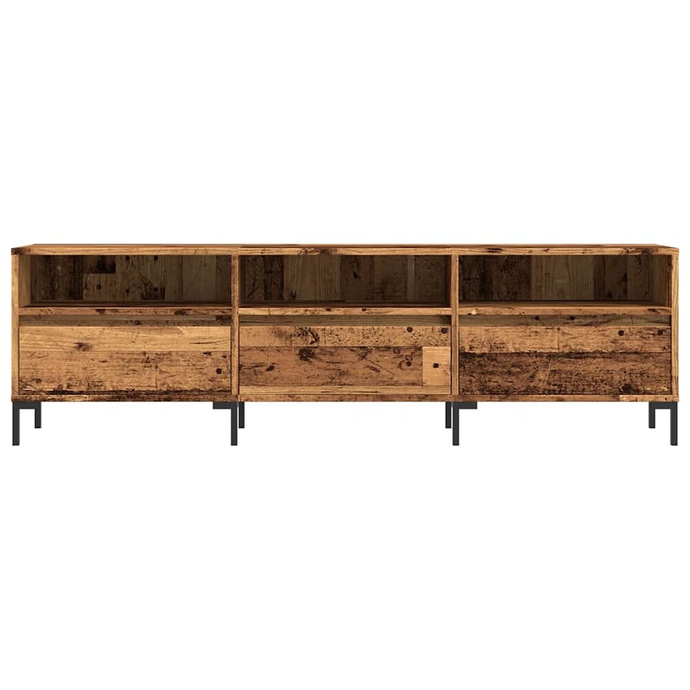 Tv-meubel Rico 150x30x44,5 cm bewerkt hout oud houtkleurig